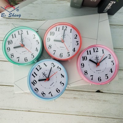 Home Decoration Simple Round Design 10 inch Cheap Plastic Wall Clock  Table Alarm Clock For Kids