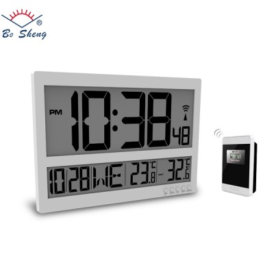 Big Screen LCD digital wall clock Radio controlled clock temperature clock