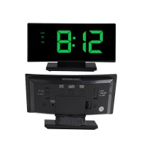 Office Executive Desk Clock with Curved-Screen and Battery Backup USB Charger