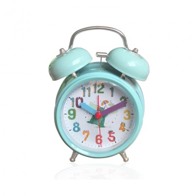 Promotional cheap cute double bell alarm clock quartz alarm clock