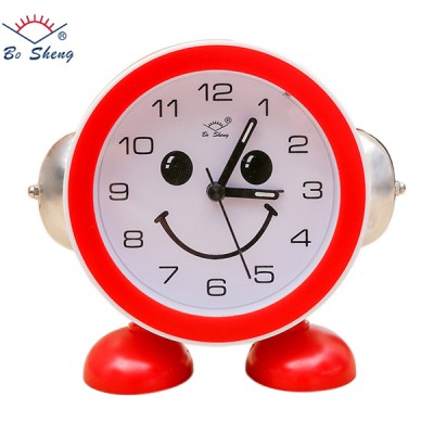 BoSheng Fashion Novelty Robot Shaped Metal Student Table Alarm Clock Promotional Gift Number Needle Mechanism Clock